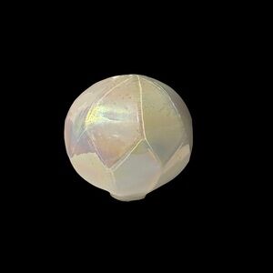Iridescent Glass Orb Decorative Sphere - Pearl White